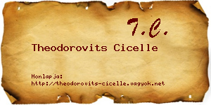 Theodorovits Cicelle névjegykártya